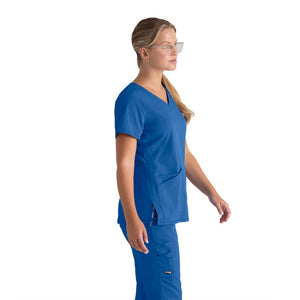 Color: Azul Royal - vista posterior Camisa Greys Anatomy Serena en Medimed Honduras