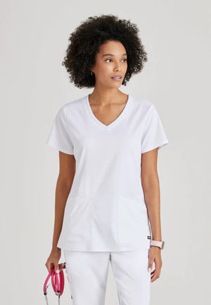 Color: Blanco - vista frontal Camisa Greys Anatomy Serena en Medimed Honduras