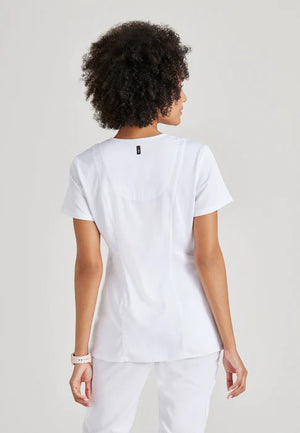 Color: Blanco - vista lateral Camisa Greys Anatomy Serena en Medimed Honduras