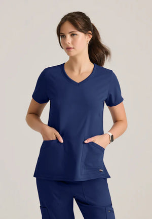 Color: Indigo - vista frontal Camisa Greys Anatomy Serena en Medimed Honduras