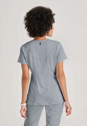 Color: Pewter - vista lateral Camisa Greys Anatomy Serena en Medimed Honduras