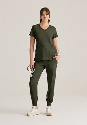 Color: Verde Olivo - vista lateral Camisa Greys Anatomy Serena en Medimed Honduras