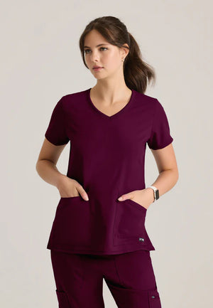 Color: Vino - vista frontal Camisa Greys Anatomy Serena en Medimed Honduras