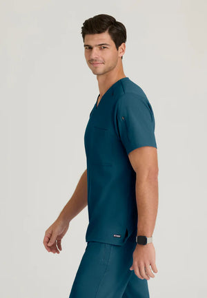 Color: Azul Caribe - vista posterior Camisa Greys Anatomy Murphy Hombre en Medimed Honduras