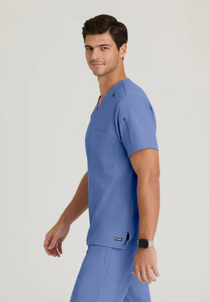 Color: Azul Cielo - vista posterior Camisa Greys Anatomy Murphy Hombre en Medimed Honduras