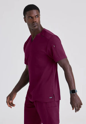 Color: Vino - vista posterior Camisa Greys Anatomy Murphy Hombre en Medimed Honduras