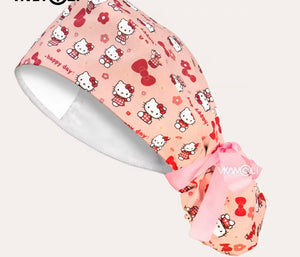 Gorro de quirofano ajustable con banda para el sudor, adecuado para hombres y mujeres
