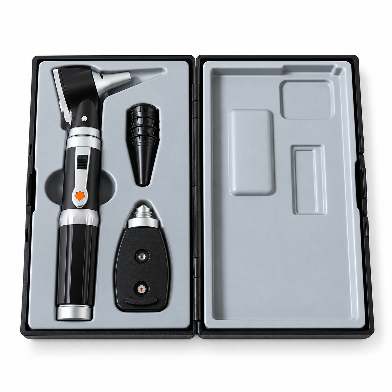 Color: Negro - vista 2 Conjunto Otoscopio Oftalmoscopio Intercambiable Micromedic en Medimed Honduras