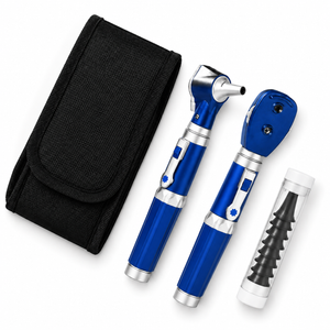 Color: Azul - vista 3 Conjunto Otoscopio Oftalmoscopio Doble Mango Micromedic en Medimed Honduras