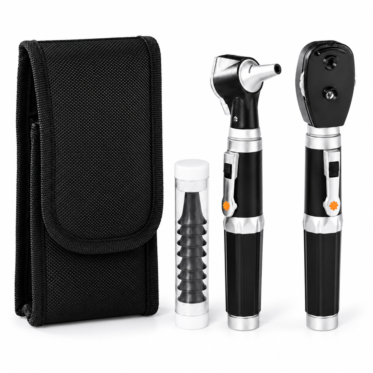 Color: Negro - vista 1 Conjunto Otoscopio Oftalmoscopio Doble Mango Micromedic en Medimed Honduras