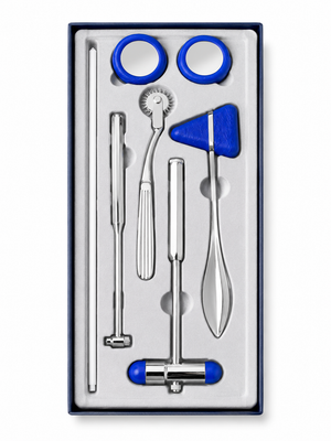 Juego de martillo para neurología de adultos, incluye molinete Wartenburg, martillo Babinski, martillo Taylor, martillo Buck, martillo Queen's Square, kit neurologico