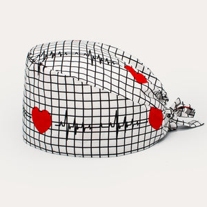 Gorro de quirofano ajustable con banda para el sudor, adecuado para hombres y mujeres