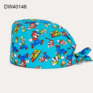 Gorro de quirofano ajustable con banda para el sudor, adecuado para hombres y mujeres