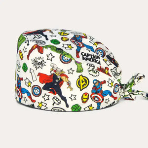 Gorro de quirofano ajustable con banda para el sudor, adecuado para hombres y mujeres