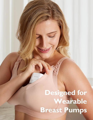 Momcozy HF006: Brasier de Lactancia con Extractor de Leche Portátil, diseñado para brindar comodidad y conveniencia a las madres lactantes. ¡Obtén la combinación perfecta de sostén de lactancia y extractor de leche en un solo producto!"