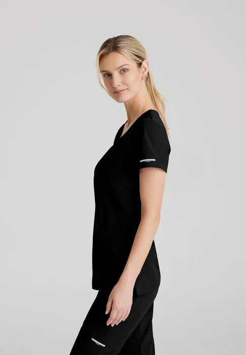 Color: Negro - vista posterior Camisa Mujer Cuello V Skechers en Medimed Honduras