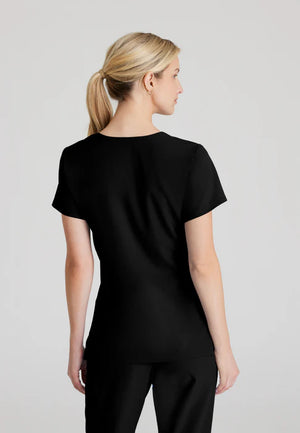 Color: Negro - detalle Camisa Mujer Cuello V Skechers en Medimed Honduras