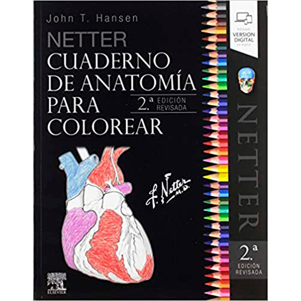 Libro Netter Cuaderno de anatomía para colorear (2ª ed.) Edicion en ingles