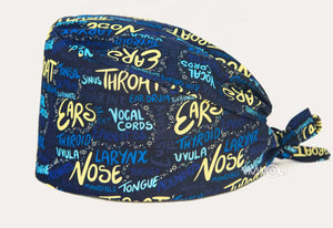 Gorro de quirofano ajustable con banda para el sudor, adecuado para hombres y mujeres
