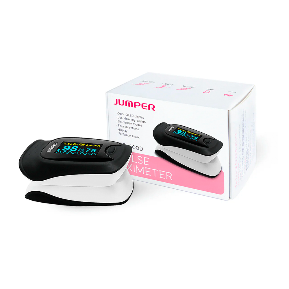 Jumper Pulse Oximeter with Dual Color OLED Display 