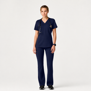 Color: Azul Marino - vista lateral Pantalón Jaanuu Perri Yoga UltraSOFT en Medimed Honduras