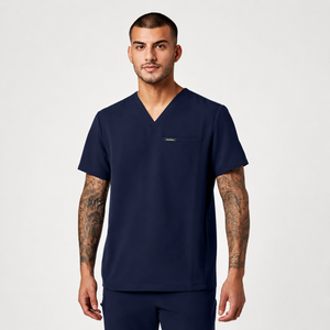 Color: Azul Marino - vista frontal Camisa Jaanuu Platt 3 Bolsillos Clásico en Medimed Honduras