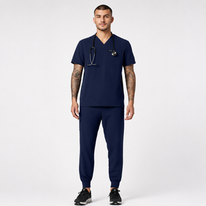 Color: Azul Marino - vista lateral Camisa Jaanuu Platt 3 Bolsillos Clásico en Medimed Honduras