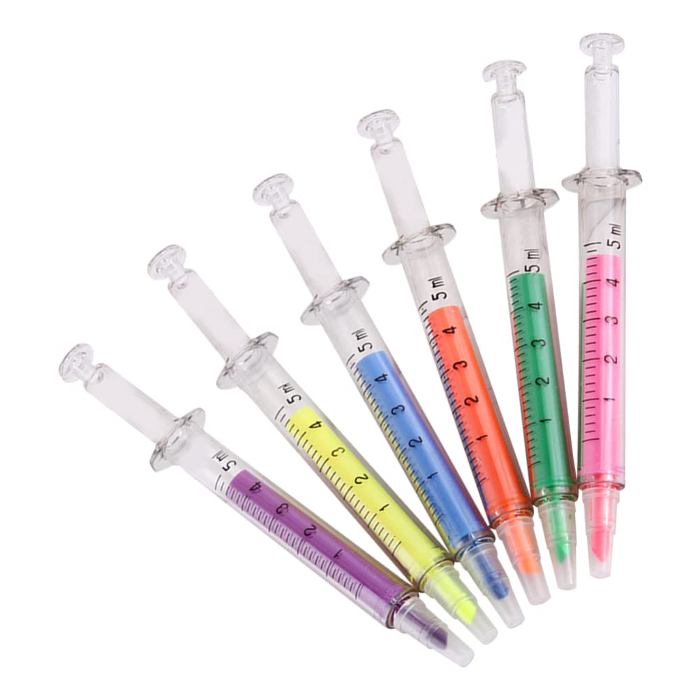 Resaltadores de Jeringa a Granel Multicolor con Aguja Fluorescente, ideales para resaltar información importante en documentos y notas. ¡Obtén un set de resaltadores divertidos y funcionales con forma de jeringa y colores fluorescentes para destacar tus notas con estilo!