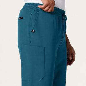 Color: Azul Caribe - vista styling Pantalón Jaanuu Rhodes Pierna Recta en Medimed Honduras