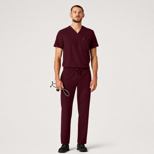 Color: Vino - vista lateral Pantalón Jaanuu Rhodes Pierna Recta en Medimed Honduras