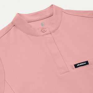Color: Rosado Perla - vista adicional Camisa Jaanuu Savi Cuello Alto en Medimed Honduras