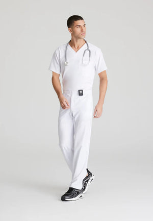 Color: Blanco - vista lateral Camisa Skechers Structure Cuello V Hombre en Medimed Honduras