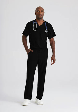 Color: Negro - vista lateral Camisa Skechers Structure Cuello V Hombre en Medimed Honduras