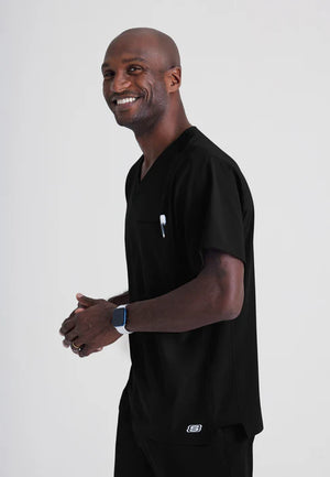 Color: Negro - vista posterior Camisa Skechers Structure Cuello V Hombre en Medimed Honduras
