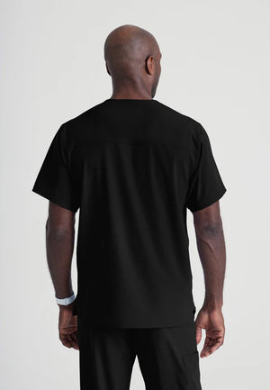 Color: Negro - detalle Camisa Skechers Structure Cuello V Hombre en Medimed Honduras