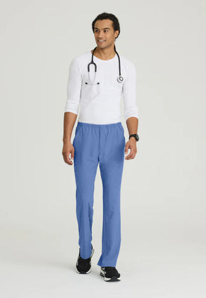 Color: Azul Cielo - vista lateral Pantalon Skechers Structure Hombre en Medimed Honduras