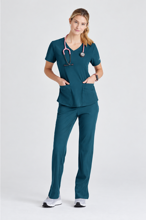 Color: Azul Caribe - vista 2 Camisa Médica Skechers Breeze en Medimed Honduras