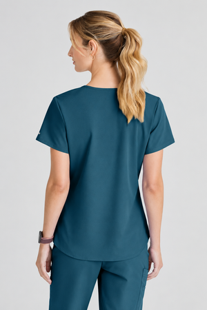 Color: Azul Caribe - vista 4 Camisa Médica Skechers Breeze en Medimed Honduras
