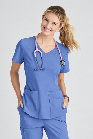 Color: Azul Cielo - vista 1 Camisa Médica Skechers Breeze en Medimed Honduras
