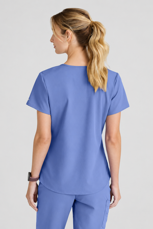 Color: Azul Cielo - vista 3 Camisa Médica Skechers Breeze en Medimed Honduras
