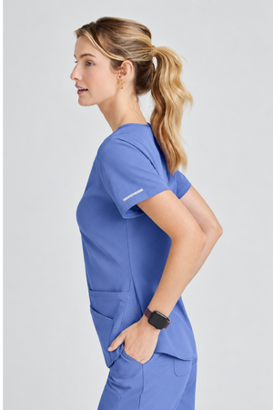 Color: Azul Cielo - vista 4 Camisa Médica Skechers Breeze en Medimed Honduras