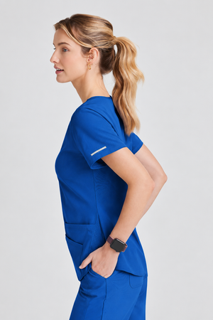 Color: Azul Royal - vista 1 Camisa Médica Skechers Breeze en Medimed Honduras