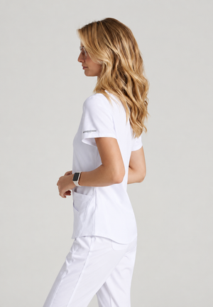 Color: Blanco - vista 3 Camisa Médica Skechers Breeze en Medimed Honduras