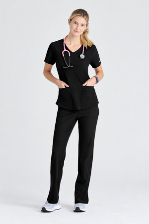 Color: Negro - vista 4 Camisa Médica Skechers Breeze en Medimed Honduras