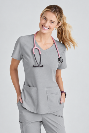 Color: Pewter - vista 1 Camisa Médica Skechers Breeze en Medimed Honduras