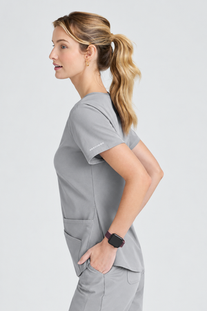 Color: Pewter - vista 3 Camisa Médica Skechers Breeze en Medimed Honduras