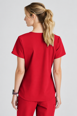 Color: Rojo - vista 3 Camisa Médica Skechers Breeze en Medimed Honduras