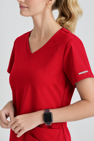 Color: Rojo - vista 4 Camisa Médica Skechers Breeze en Medimed Honduras
