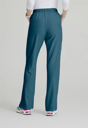 Color: Azul Caribe - detalle Pantalon Mujer 3 Bolsillos Skechers en Medimed Honduras