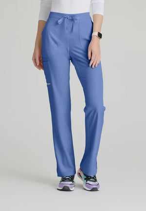 Color: Azul Cielo - vista frontal Pantalon Mujer 3 Bolsillos Skechers en Medimed Honduras